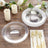 10 Pack Clear Plastic Soup Bowls with Silver Beaded Rim, Disposable Dessert Salad Bowls