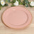 10-Pack Economy Plastic Charger Plates 13" Round Dusty Rose with Gold Beaded Rim - Stylish Dinner