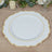 10-Pack Economy Plastic Charger Plates 13" Round White with Gold Scalloped Rim - Decorative Dinner Party Serving Plates