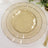 10 Pack Gold Glitter Clear Dessert Plates with Gold Ruffled Rim, Heavy Duty Disposable