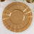 10 Pack Gold Hard Plastic Dinner Plates with Ruffled Rim, Heavy Duty Disposable Dinnerware