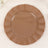 10 Pack Hard Plastic Large Dinner Plates with Gold Ruffled Rim, Heavy Duty Coffee Brown Disposable