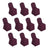 10 Pack Burgundy Polyester Banquet Chair Covers, Reusable Stain Resistant Slip On Chair
