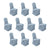 10 Pack Dusty Blue Polyester Banquet Chair Covers, Reusable Stain Resistant Slip On Chair Covers