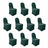 10 Pack Hunter Emerald Green Polyester Banquet Chair Covers, Reusable Stain Resistant Slip