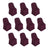 10 Pack Burgundy Polyester Folding Chair Covers, Reusable Stain Resistant Slip On Chair Covers