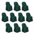 10 Pack Hunter Emerald Green Polyester Folding Chair Covers, Reusable Stain Resistant