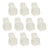 10 Pack Ivory Polyester Folding Chair Covers, Reusable Stain Resistant Slip On Chair Covers