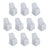 10 Pack Silver Polyester Folding Chair Covers, Reusable Stain Resistant Slip On Chair Covers