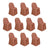 10 Pack Terracotta (Rust) Polyester Folding Chair Covers, Reusable Stain Resistant Slip On
