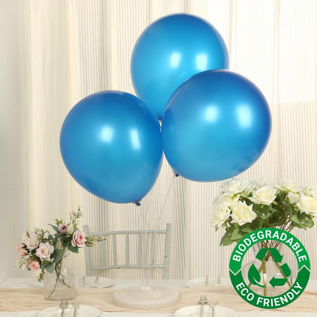 10 Pack Royal Blue Biodegradable Balloons, Eco-friendly Thickened Extra Strong Latex Helium Party