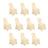 10 Pack Beige Spandex Fitted Banquet Chair Covers, Reusable Stretched Slip On Chair Covers