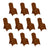 10 Pack Cinnamon Brown Spandex Fitted Banquet Chair Covers, Reusable Stretched Slip On Chair Covers