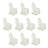 10 Pack Ivory Spandex Fitted Banquet Chair Covers, Reusable Stretched Slip On Chair Covers