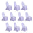 10 Pack Lavender Lilac Spandex Fitted Banquet Chair Covers, Reusable Stretched Slip On Chair Covers