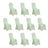 10 Pack Sage Green Spandex Fitted Banquet Chair Covers, Reusable Stretched Slip On Chair Covers