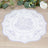 10-Pack Disposable Table Placemats 13inch White with Lavender Damask Floral Pattern & Scalloped Rim