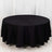 Seamless 108 Inch Black Round 100% Cotton Linen Tablecloth