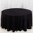100% Cotton Linen Seamless Tablecloth In Black 120 Inch Round