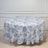 Polyester Round Tablecloth White with Blue French Toile Pattern - Sophisticated