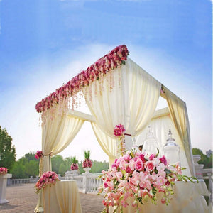 4-Post DIY Photography Backdrop Stand, Wedding Arch Canopy Tent 10ft