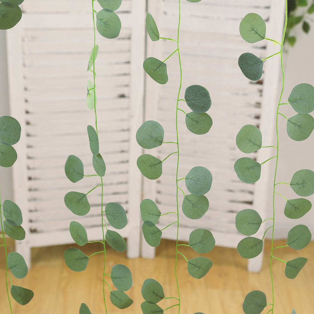 12 Pack Artificial Eucalyptus Garland Silk Leaf Vines for Wedding