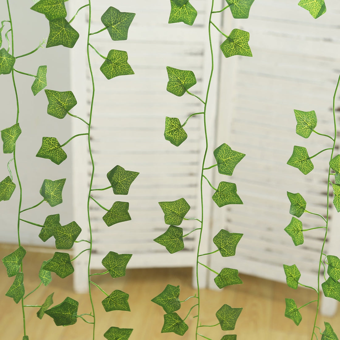12 Pack Artificial Ivy Leaf Garland Silk Hanging Vines for Wedding