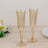 12-Pack Plastic Champagne Flutes 6oz Transparent Amber Gold Flared Design - Disposable Glasses