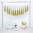 12 Pack | Pre-Tied Gold Paper Fringe Tassels With Garland String, Hanging Streamer Banner

