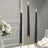 Black Unscented 10 Inch Wax Taper Candles 12 Pack