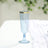 12 Pack Transparent Dusty Blue Plastic Champagne Flutes with Gold Rim, 5oz 