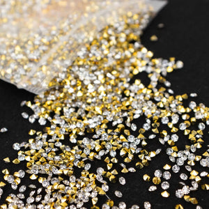 14400 Pcs Faux Diamond Rhinestone Vase Fillers 3mm, Gold Silver Wedding Table Scatter Gems - Sparkling Decorative Design