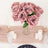 2 Bushes Premium Silk Dusty Rose Jumbo Rose Flower Bouquet, 17 Inches