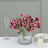 2 Pack Open Rose Artificial Dusty Rose Flower Bouquets 12 Inch