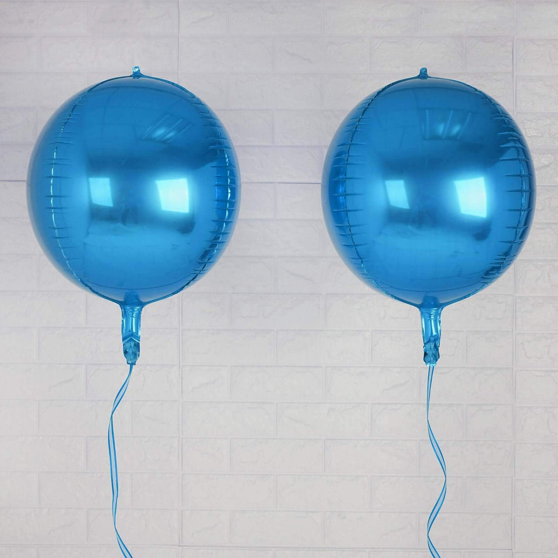 2 Pack | 14inches 4D Royal Blue Sphere Mylar Foil Helium or Air Balloons