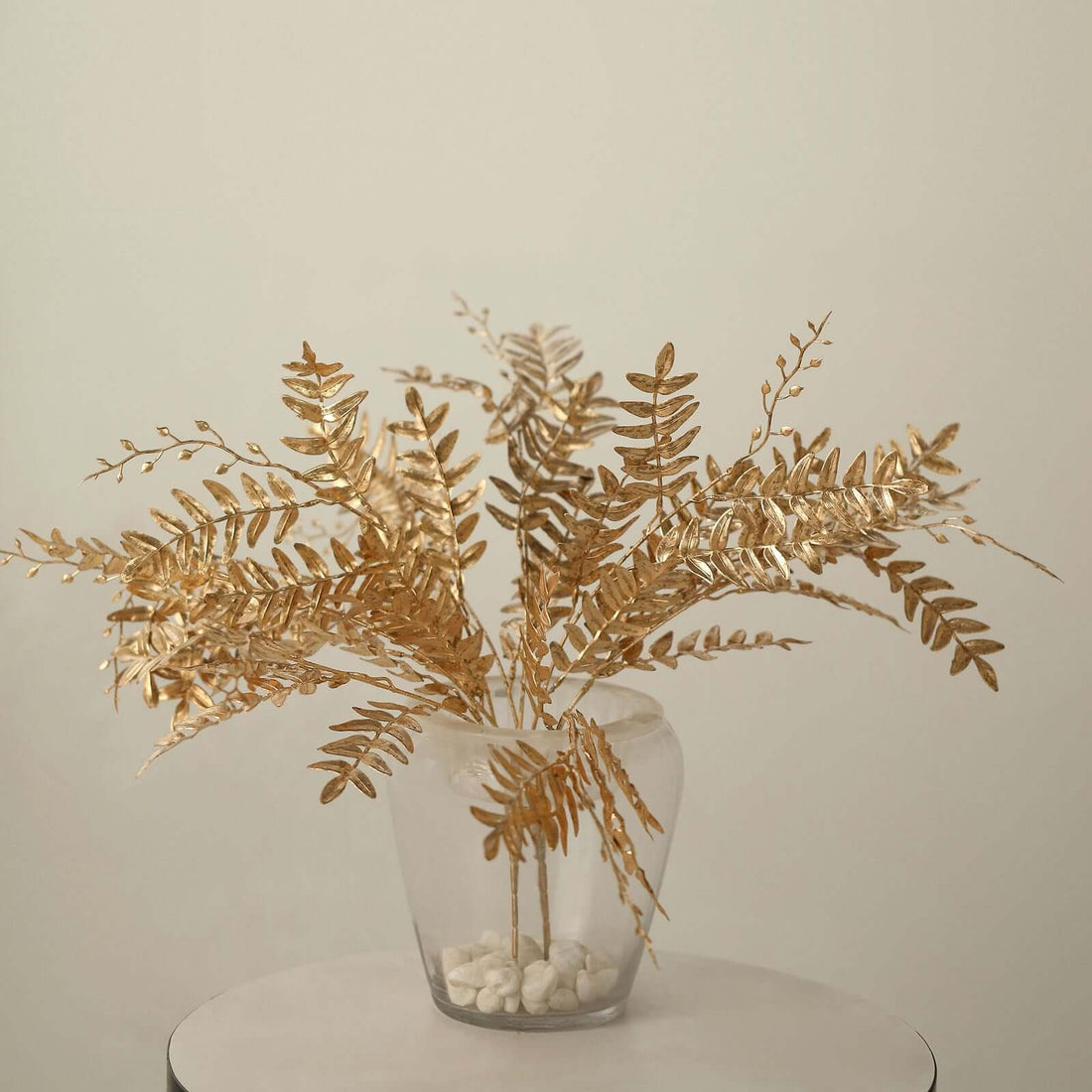 21 Feet Metallic Gold Artificial Fern Plastic Branches