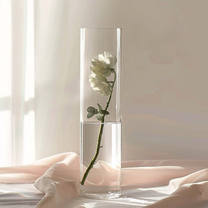 2-Pack Glass Flower Vases Heavy Duty Cylinder Design 28" Clear - Durable Centerpieces for Events