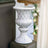 2 Pack | 18inch Tall White PVC | 10mm Crystal Studded Italian Inspired | Pedestal Column Plant Stand