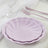 20 Pack Composable Dessert Plates – 7inch Lavender Lilac Swirl Scalloped Salad Plates