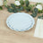 20 Pack Composable Dessert Plates – 7inch Light Blue Swirl Scalloped Pastel Salad Plates
