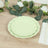 20 Pack Composable Dessert Plates – 7inch Sage Green Swirl Scalloped Pastel Salad Plates