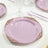 20-Pack Economy Plastic Charger Plates 13inch Round Lavender Lilac with Gold Embossed Baroque