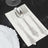 24 Pack | Metallic Silver Baroque Style Heavy Duty Plastic Silverware Set
