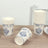 24 Pack Paper Cups in White Royal Blue Damask Floral Pattern, Elegant Disposable Party Cups
