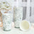 24 Pack White Sage Green French Toile Paper Cups, Elegant Disposable Party Cups