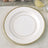 White Sunray Paper Plates With Gold Rim 10 Inch 25 Pack