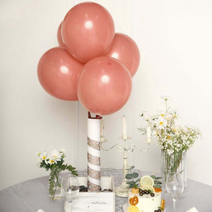 25 Pack Matte Pastel Dusty Rose Helium/Air Latex Party Balloons 12"