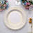 25 Pack | 13inch Gold / White Vintage Style Paper Serving Plates