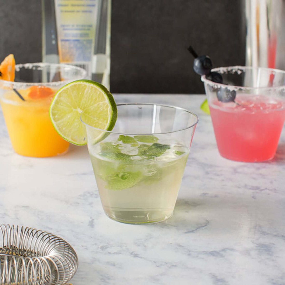 Pack Of 25 Clear Crystal 9 oz Plastic Tumbler Cups Disposable