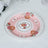 25 Pack Dusty Rose Round Paper Dessert Plates with Rose Flowers Print
